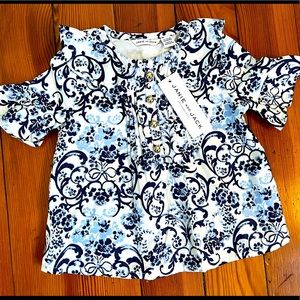NWT Janie And Jack Paisley Shirt 12-18 Months